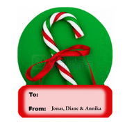 15P4- Candy Cane with Ribbon